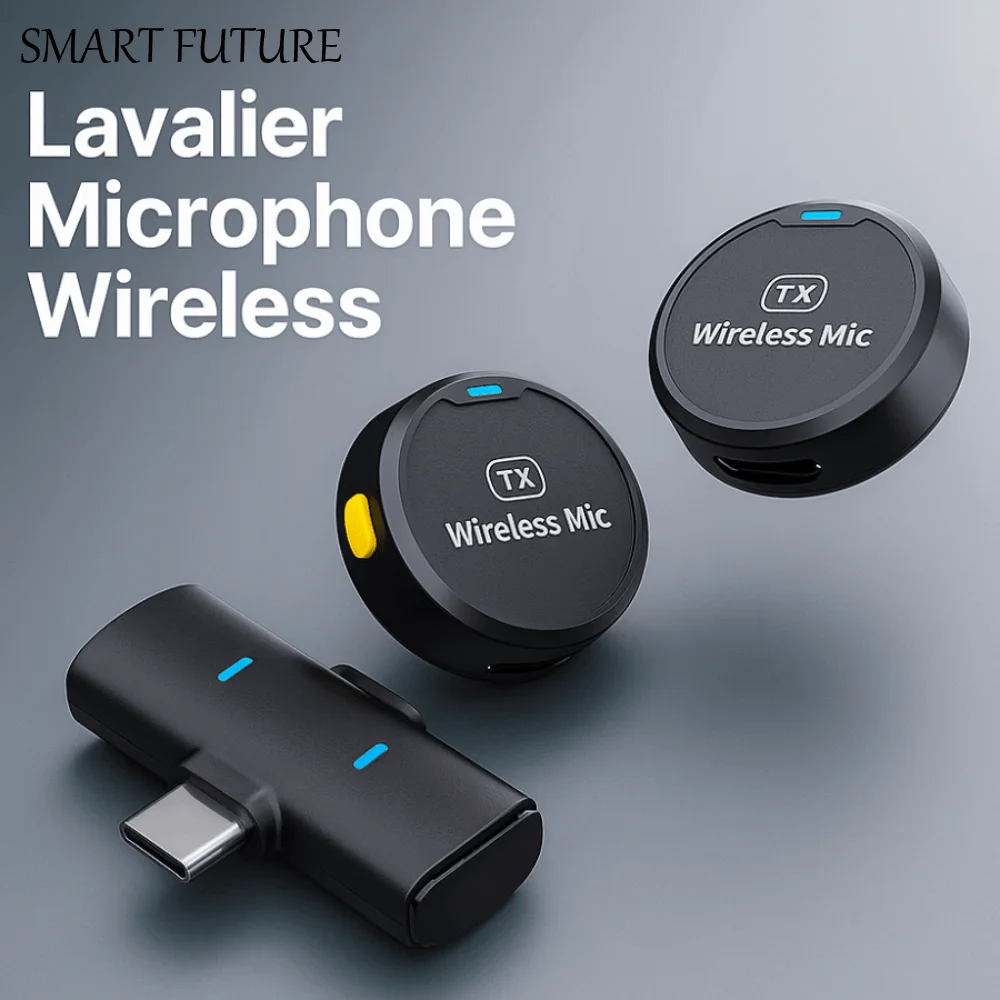 2 في 1 ميكروفون Lavalier ذو طية صدر السترة جاذب مغناطيسي ميكروفون Lavalier لاسلكي تسجيل ميكروفون Lavalier لاسلكي محمول #1