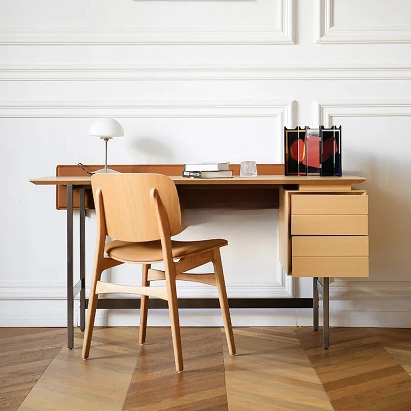 

A Italian minimalist study desk workbench reading study computer office desk