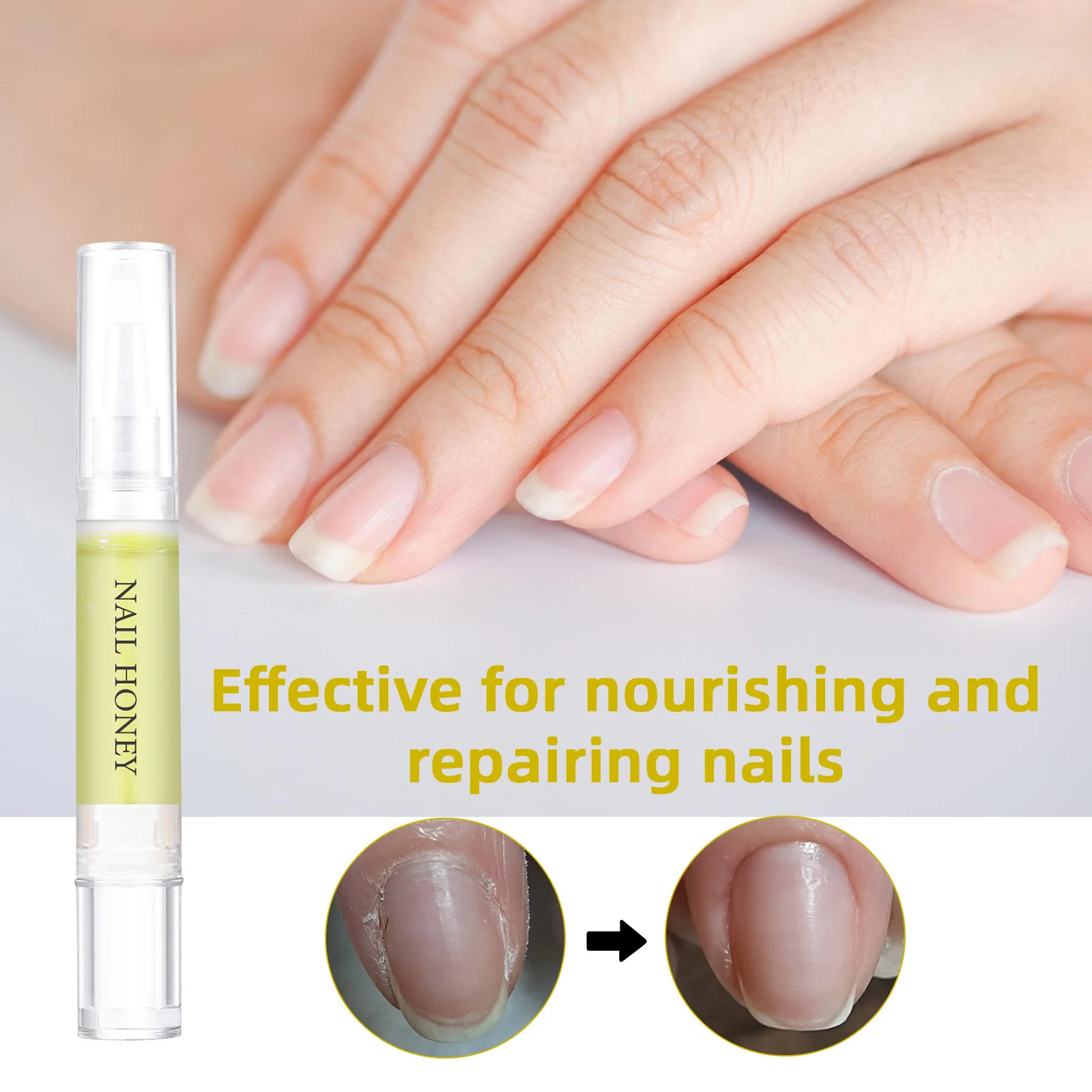 LUNOON Nagelverzorgingspen - 3 ml Versterkt en hydrateert nagels |   Snelle groei, draagbare nagelpen, salonresultaten thuis