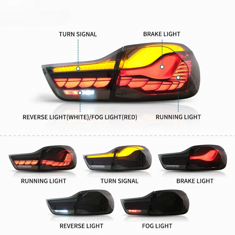 Start up Animation DRL 2014-2020 rear lamp For f33 f36 f83 f32 f82 gts oled style tail lights For bmw M4