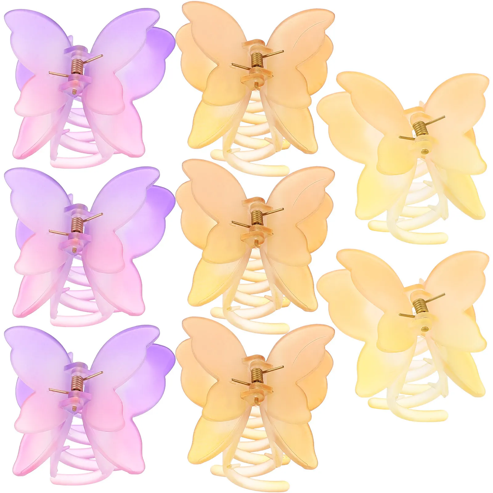 

8Pcs Butterflies Claw Clips Matte Finish Premium Hair Clamps for Women All Hair Types Easy Grip Styling Tool Birthday