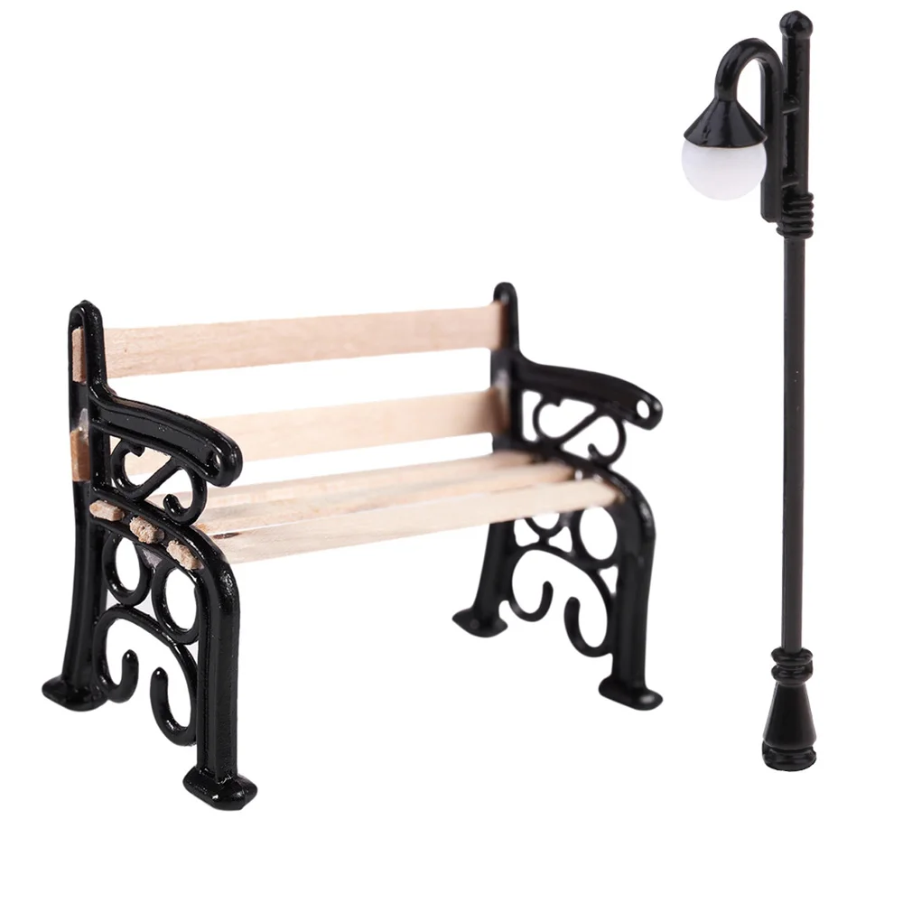 

DIY Mini Fairy Garden Home Decor Toy Wooden Park Bench Dollhouse Ornament Micro Landscape Micro Landscape Miniature Figurine