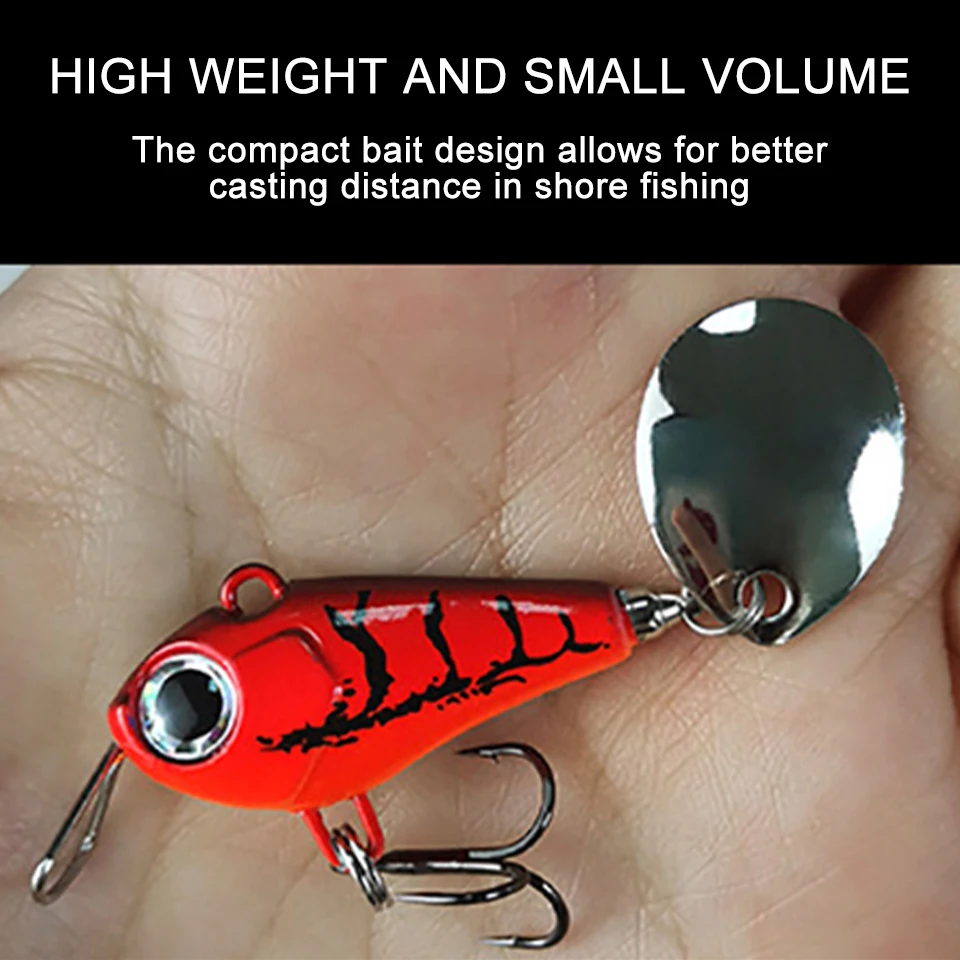 WALK FISH 1PCS Metal VIB Tremor Lure 15G/33MM Fly Japan Spinner Vibration Sinking Bait Crankbait Wobblers Swimbait Trout Bass