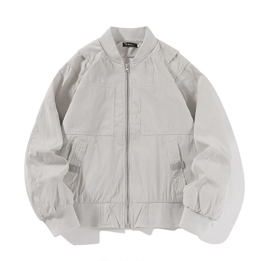 

American Retro ort Baseball Jaet ex Spring Autumn Flight Jaet Youth Faion Warm Long Sve Zipper Closure C...