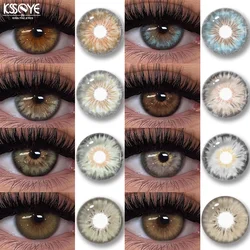 KSSEYE 1 paire de lentilles de Contact de couleur naturelle Cleopatra série 2.0 pour les yeux lentilles marron lentilles colorées annuelles beaux yeux gris