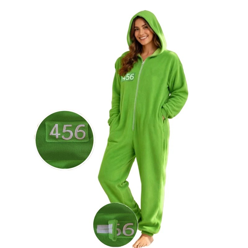 Unisex Pink Elf Onesie with Zipper Cartoon Jumpsuit Christmas Party Costume Animal Pajamas for All Ages Autumn Winter Wear