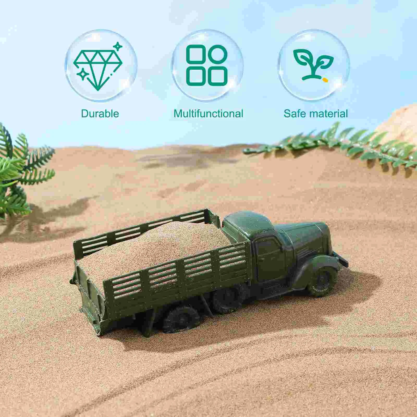 12 Pcs Army Trucks Toy Vehicle Model Toys Children Supply Boy Miniature