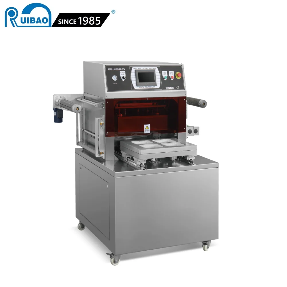 MPA-450 Automatic Vacuum Sealer Machine Modified Atmosphere Tray Packaging For Cookies, Yogurt Nitrogen Gas Filling Traysealer
