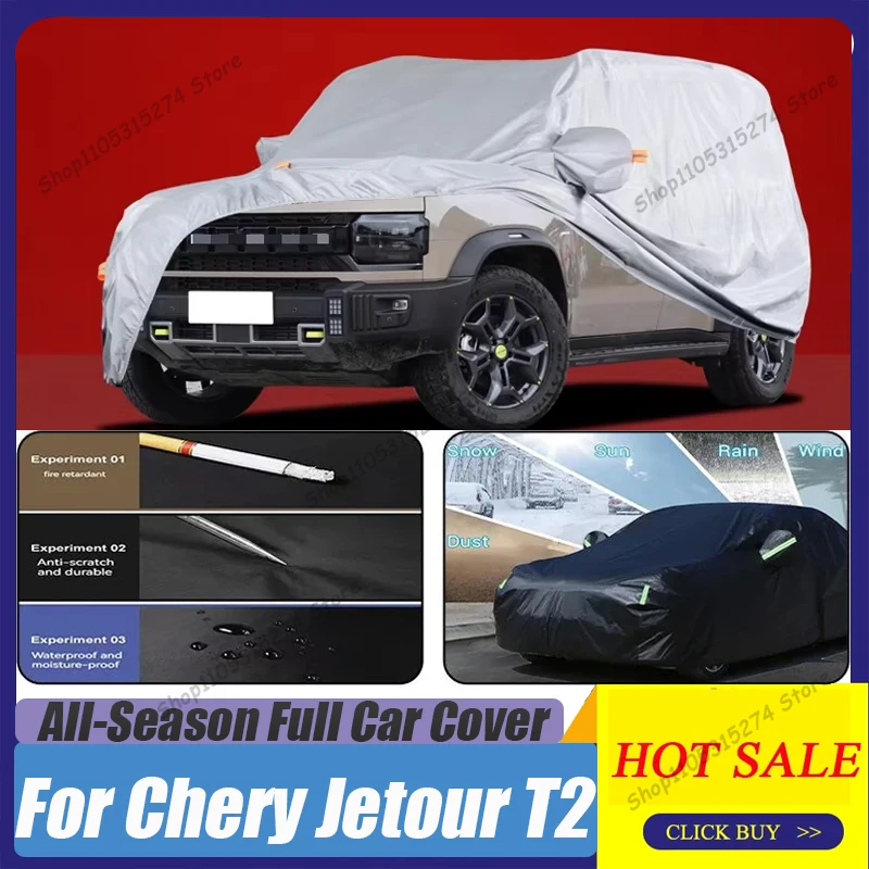 

For Chery Jetour T2 2023 2024 2025 Accessories Covers Size Outdoor Full Auot Cover Sun UV Snow Dust Resistant Protection Cover