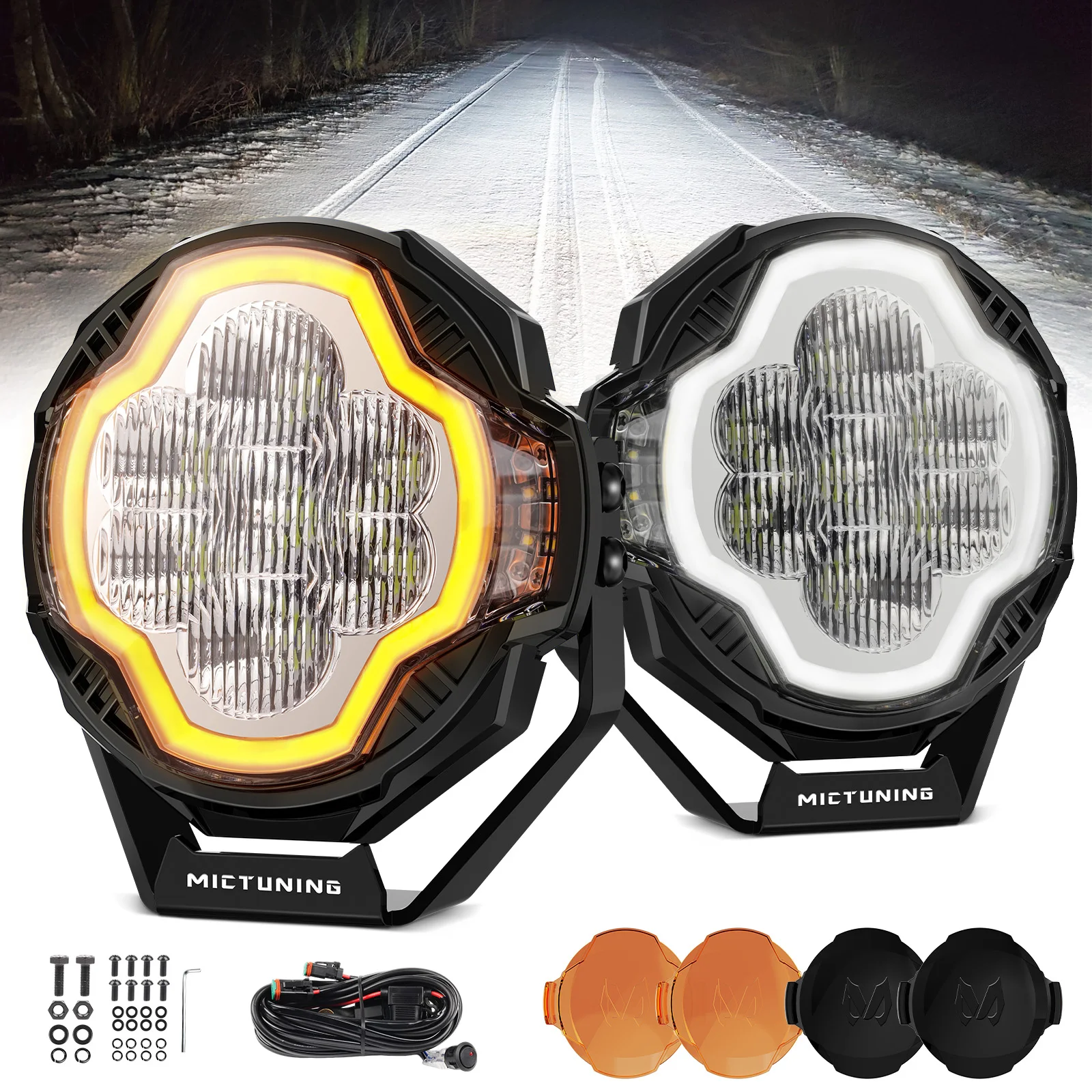 

Светодиодные внедорожные фары MICTUNING 5 дюймов, 2 шт., 70 Вт, сверхъяркие, с боковым светодиодным прожектором, водонепроницаемые IP68, для Jxxp