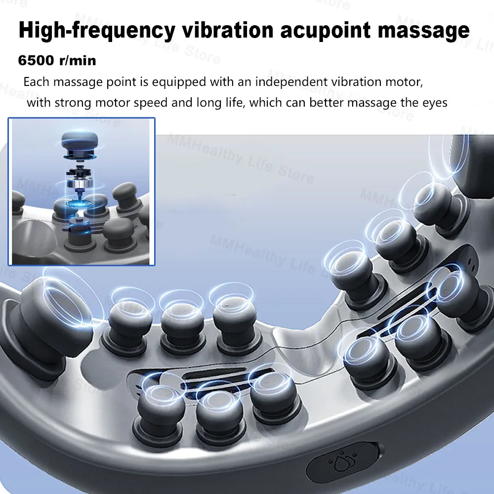 Electric Steam Eye Massager Vibration Atomization Eye Massager Kneading Massage Eyes Bluetooth Relieve Eye Fatigue Massage Relax