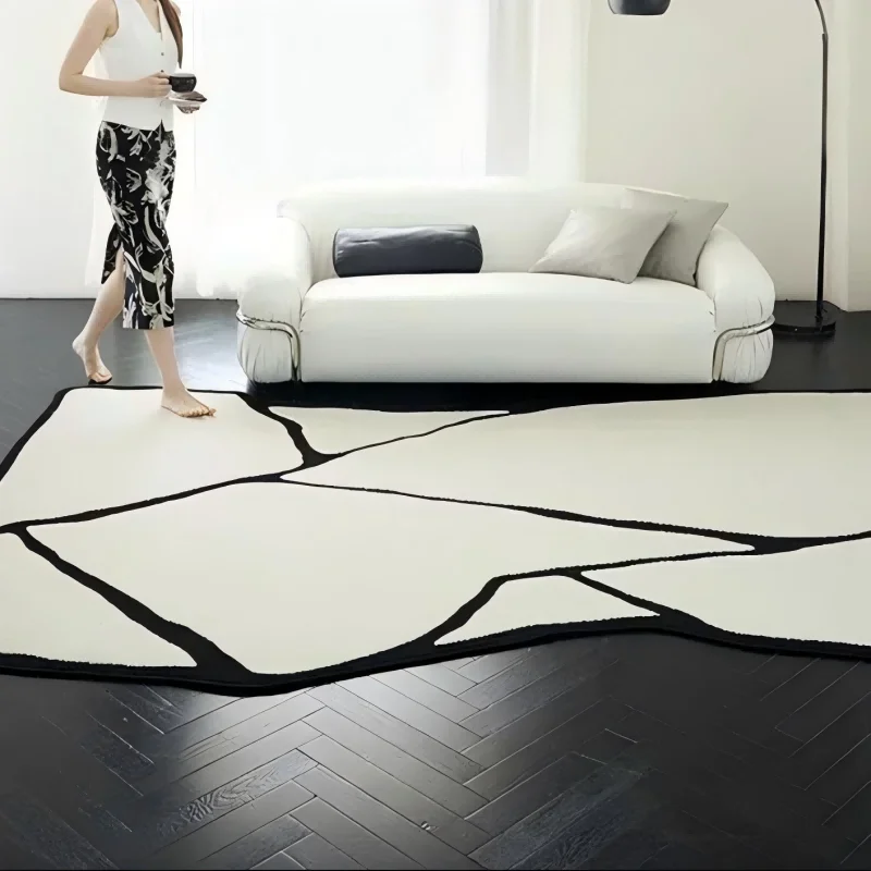 VIKAMA-بطانية كشميرية اصطناعية غير منتظمة ، بساط غرفة نوم ، بساط لباب السرير ، كريمي للرياح ، ناعم ومريح ، إسكندنافي ، 1 * *