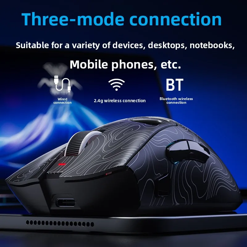 AULA SC620 White Wireless Mouse Bluetooth Souris Gaming Blanc Office Mac Lightweight RGB Raton Blanco 2.4GHz Can Be Charged Maus