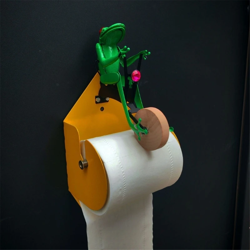 Attractive Frogs Designs Toilet Paper Holder Wall Mounted Roll Dispenser Wall Mount Tissue Organizes for Bathroom decors