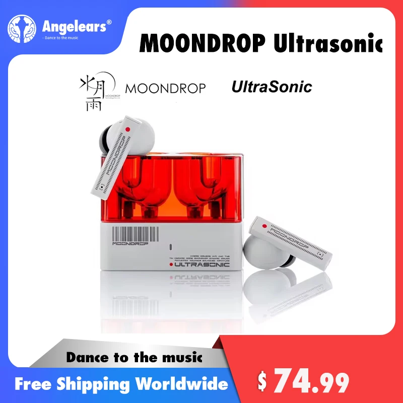 

MOONDROP Ultrasonic Hybrid Drivers TWS earphone ANC LDAC Bluetooth 5.3 headset 13mm Dynamic BA+DD true wireless for iOS Android