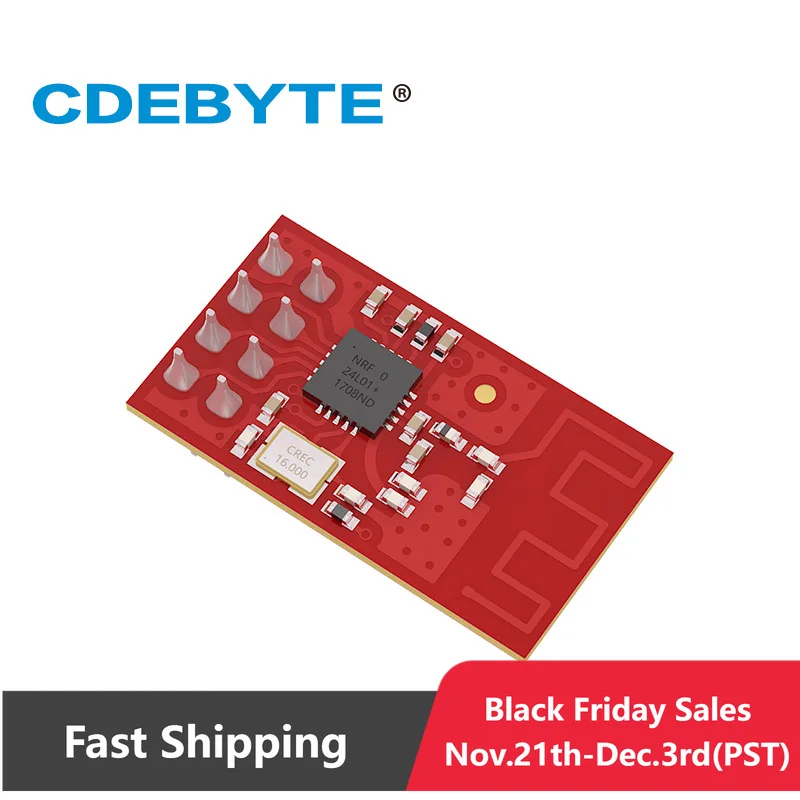 

NRF24L01P беспроводной модуль CDEBYTE E01-ML01D 2,4 ГГц IoT модуль nRF24L01 PA SPI SMD 2,4G радиочастотный передатчик и приемник