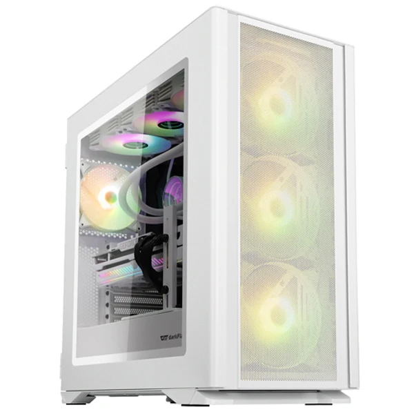 DarkFlash DLX200 MESH RGB TREINNED Glass White