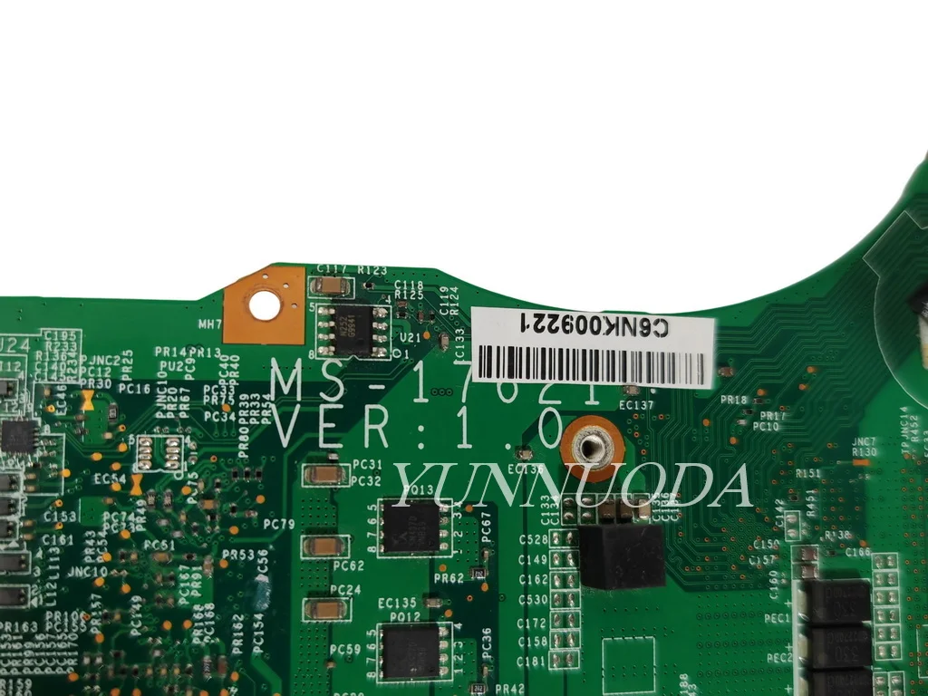 MS-17621  For MSI GT70 MS-1762 Laptop Motherboard PGA989 DDR3 HM77  VER 1.0 100% Tested good