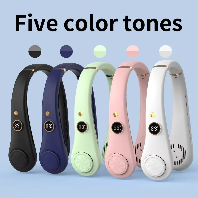 مروحة رقبة صغيرة عالية الجودة لموسم الصيف، مروحة رقبة قابلة لإعادة الشحن، مراوح محمولة ويمكن ارتداؤها مع أسعار الجملة للاستخدام الخارجي