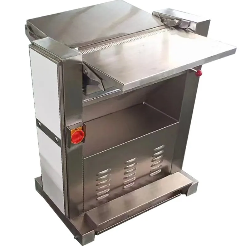

Commercial Automatic Pork Skin Remover Machine Stainless Steel Pork Jowl Skinning Peeling Machine With Adjustable Thickness