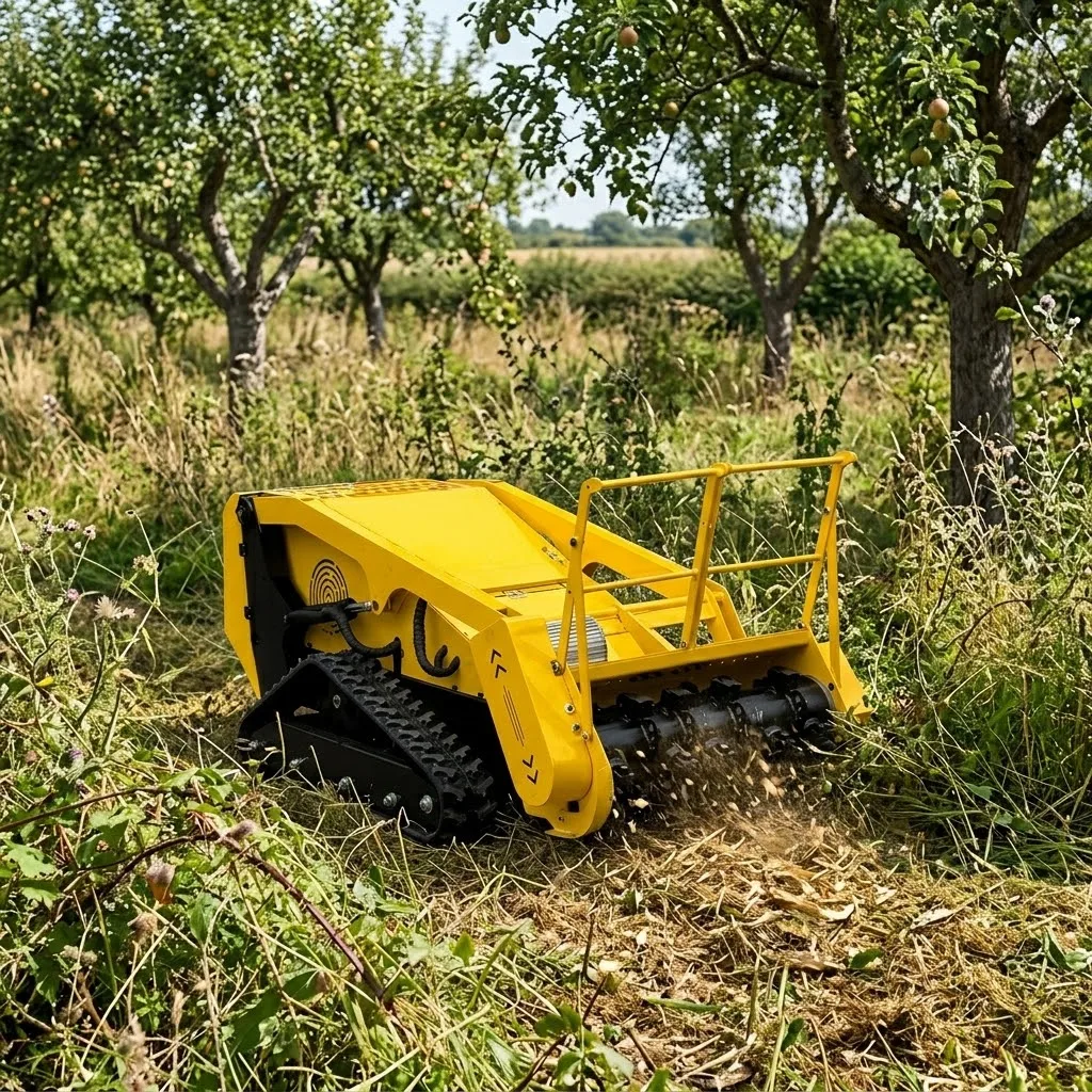 Heavy Duty Flail Blade RC Lawn Mower Crawler Robot Orchard Farm Weed Cleaner Remote Control Lawn Mower