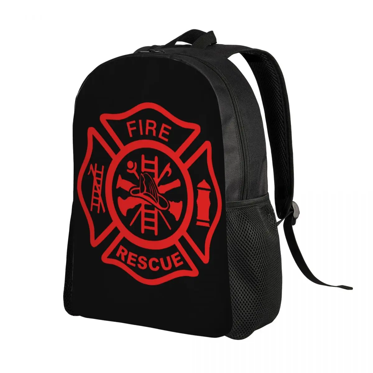 Mochila de bombero de rescate de fuego personalizada para mujeres y hombres, bolsa de libros de moda para mochilas escolares universitarias