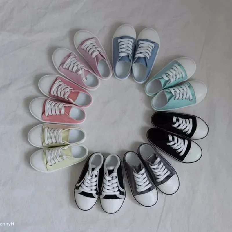 รองเท้าผ้าใบสำหรับตุ๊กตา BJD/SD แบบหุ้มส้นต่ำ สีสันสดใส น้ำเงิน เหลือง ขนาด 1/3 1/4 ของเล่น ของขวัญ อุปกรณ์เสริมสำหรับตุ๊กตา