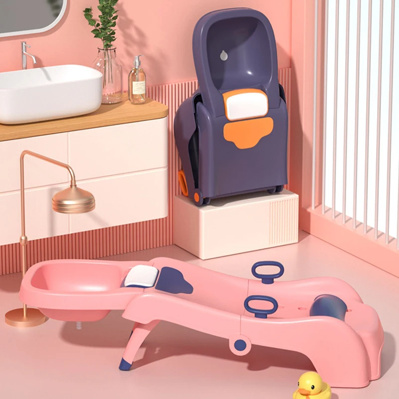 Children's hair washing recliner foldable hair washing gods baby home children sitting shampoo baby hair washing bed stool