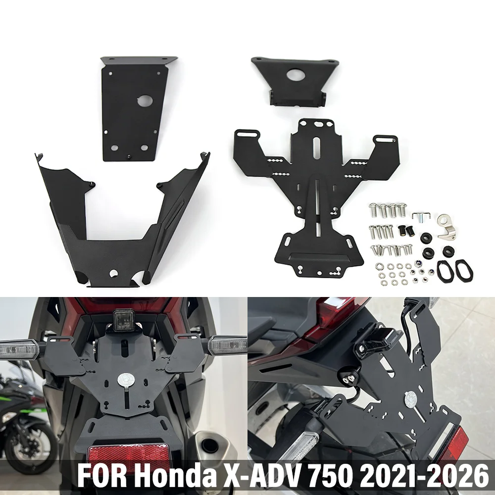 FOR HONDA X-ADV XADV 750 2021 2022 2023 2024 2025 Motorcycle Rear Tail License Rear License Plate Frame Holder Tailstock Bracket