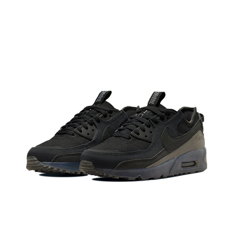 Nike-air max 90 tênis masculino, tênis de corrida, absorção de choque, respirável, preto, dq3987-002, original