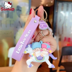 Sanrio Figure Keychain Anime Little Twin Star Cinnamoroll Melody Hello kity Kawaii Action Figures Hang On The Bag Gifts Kids