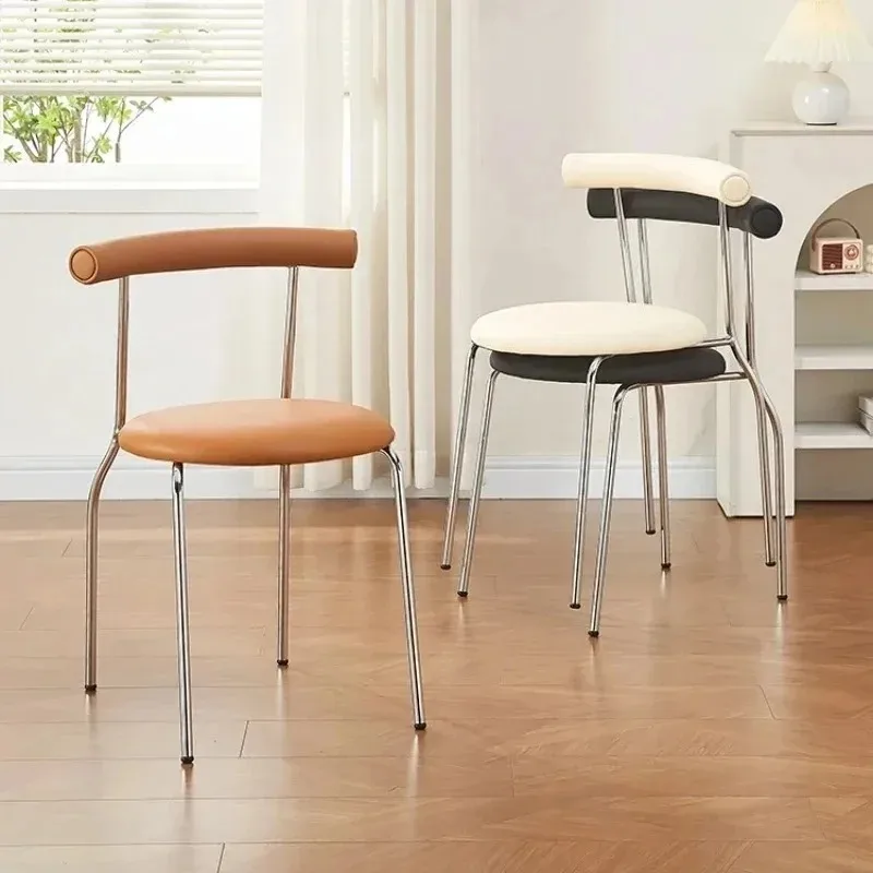 

Скандинавские обеденные стулья, спинки для домашней спальни, минималистичные стулья Ins, современные стулья для макияжа, стул для гостиной, стулья для ресторана