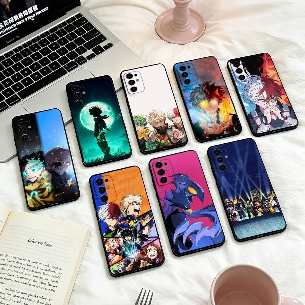 

B-Boku no Hero A-Academia Phone Case For Samsung S25,24,23,22,30,21,10,9,Ultra,Plus,Lite,FE,4,5 G Soft Black Case