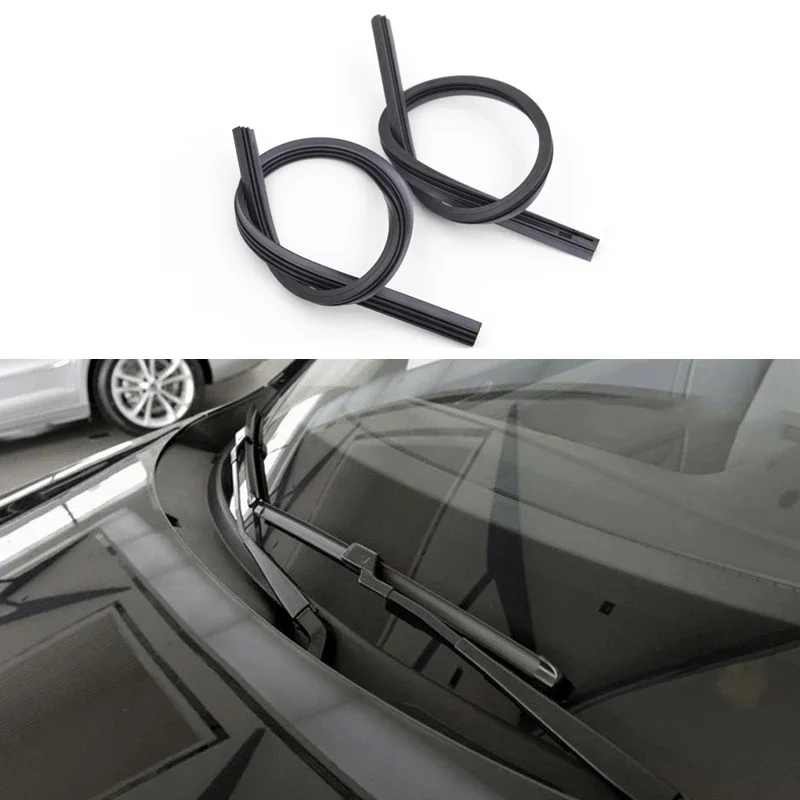 2Pcs/lot Universal Auto Vehicle Insert Soft Rubber Strip Refill for Frameless Wiper Blades 6mm 26 24