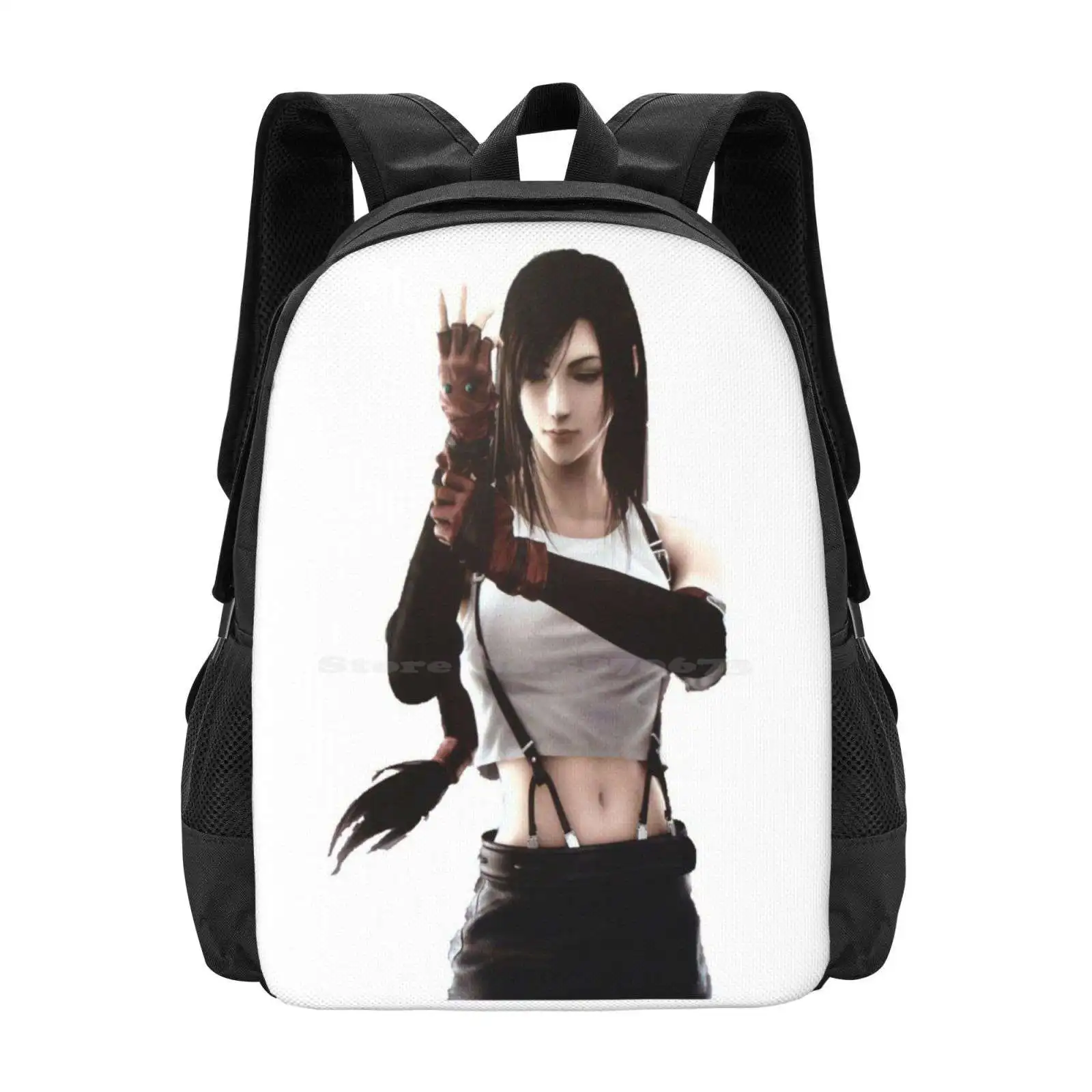 Mochila con diseño de impresión 3d de Tifa Lockhart, bolso para estudiantes, Tifa Lockhart Ff7 Cloud Strife Ffvii Final Fantasy 7 Final Fantasy Vii