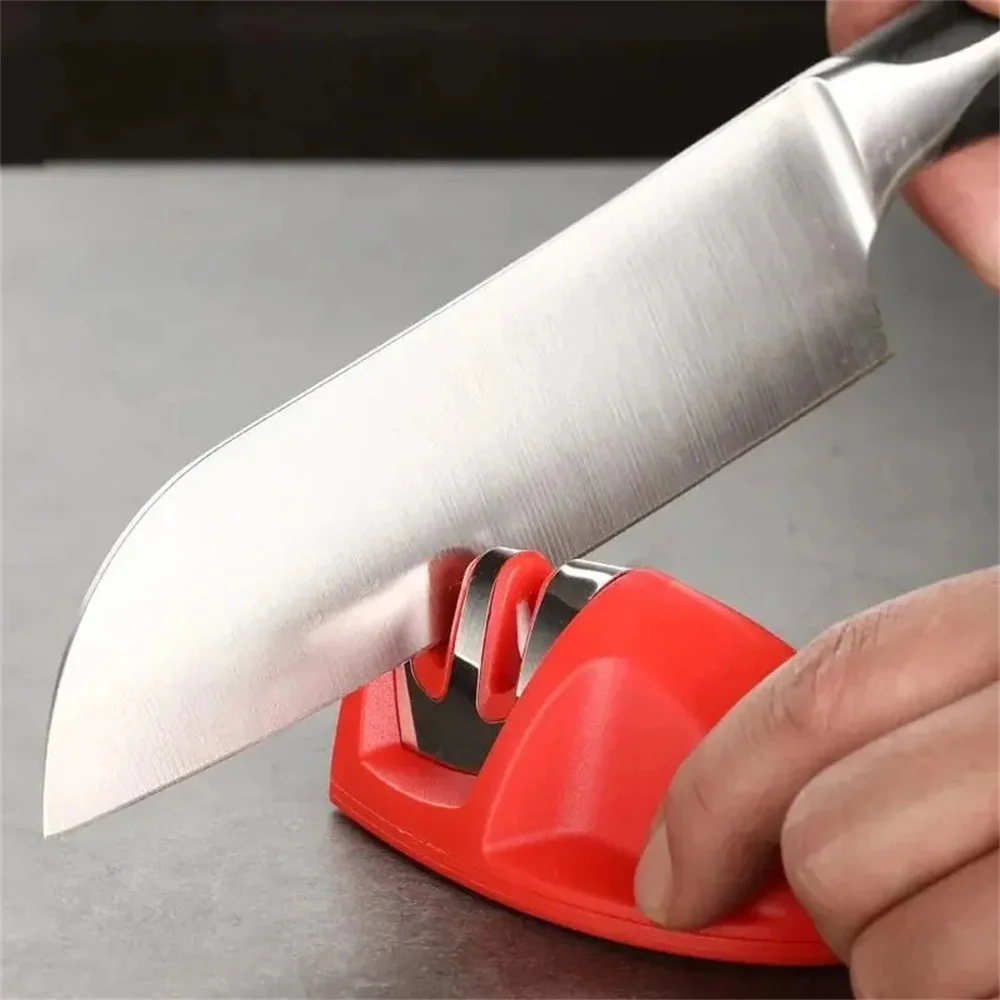 Knife Sharpener, 2-Stage Preset Coarse & Fine Slots Knife Sharpening, Professional Knife Sharpeners for Kitchen Knives
