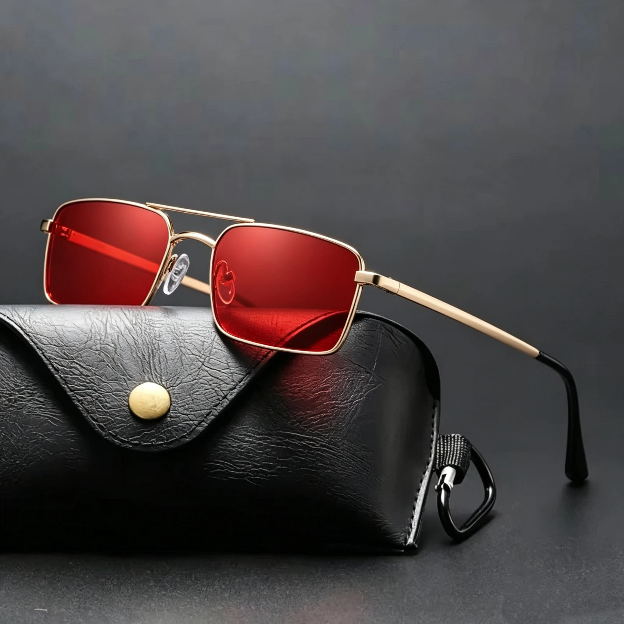 Trend Double Beam Sunglasses Retro Style Punk Fashion Shades Women Luxury Brand Design Casual Anti-UV Man Sun Glasses
