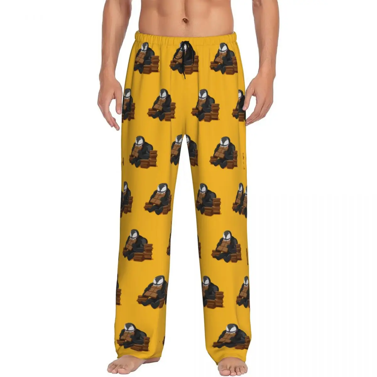 

Custom Venom Pajama Pants for Men Superhero Comics Sleepwear Lounge Sleep Bottoms Stretch with Pockets