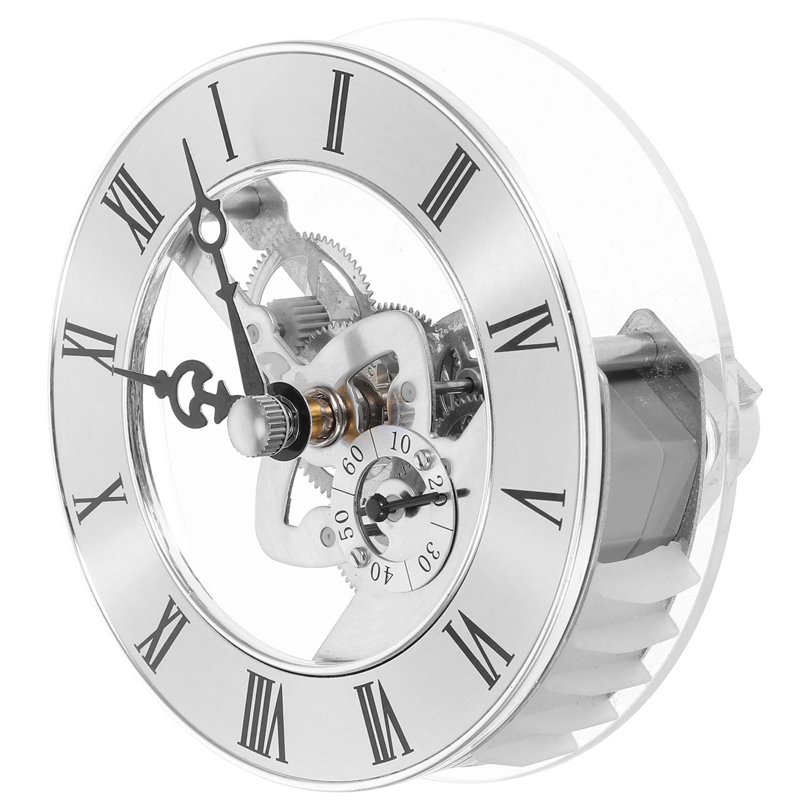

Transparent Clock Insert 86mm Round Roman Numerals DIY Quartz Movement Replacement Wall Clock Repair Parts