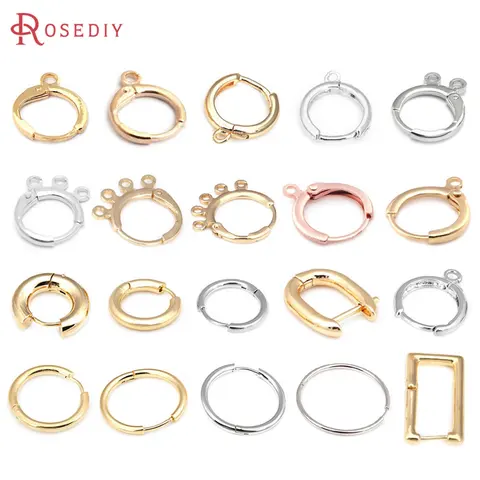 Серьги-петли Rosediy из латуни, круглые, стильные и легкие — детальный вид товара