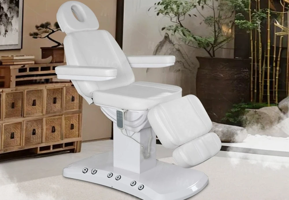 

Electric beauty bed, folding multi-functional micro-finishing beauty salon body massage bed injection