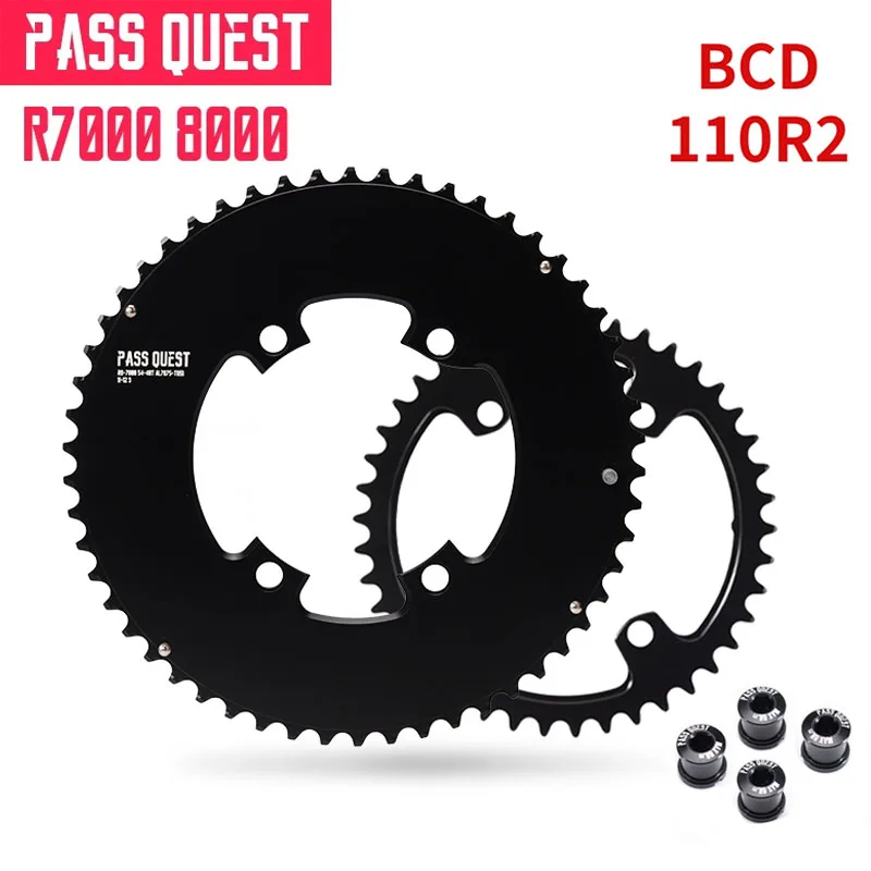 

Double Chainring BCD 110mm 4 Bolts 46-33T/50-34T/52-36T/53-39T/54-40T/56-42T For 105 Ultegra R7000 R8000 Road Bike Chainwheel