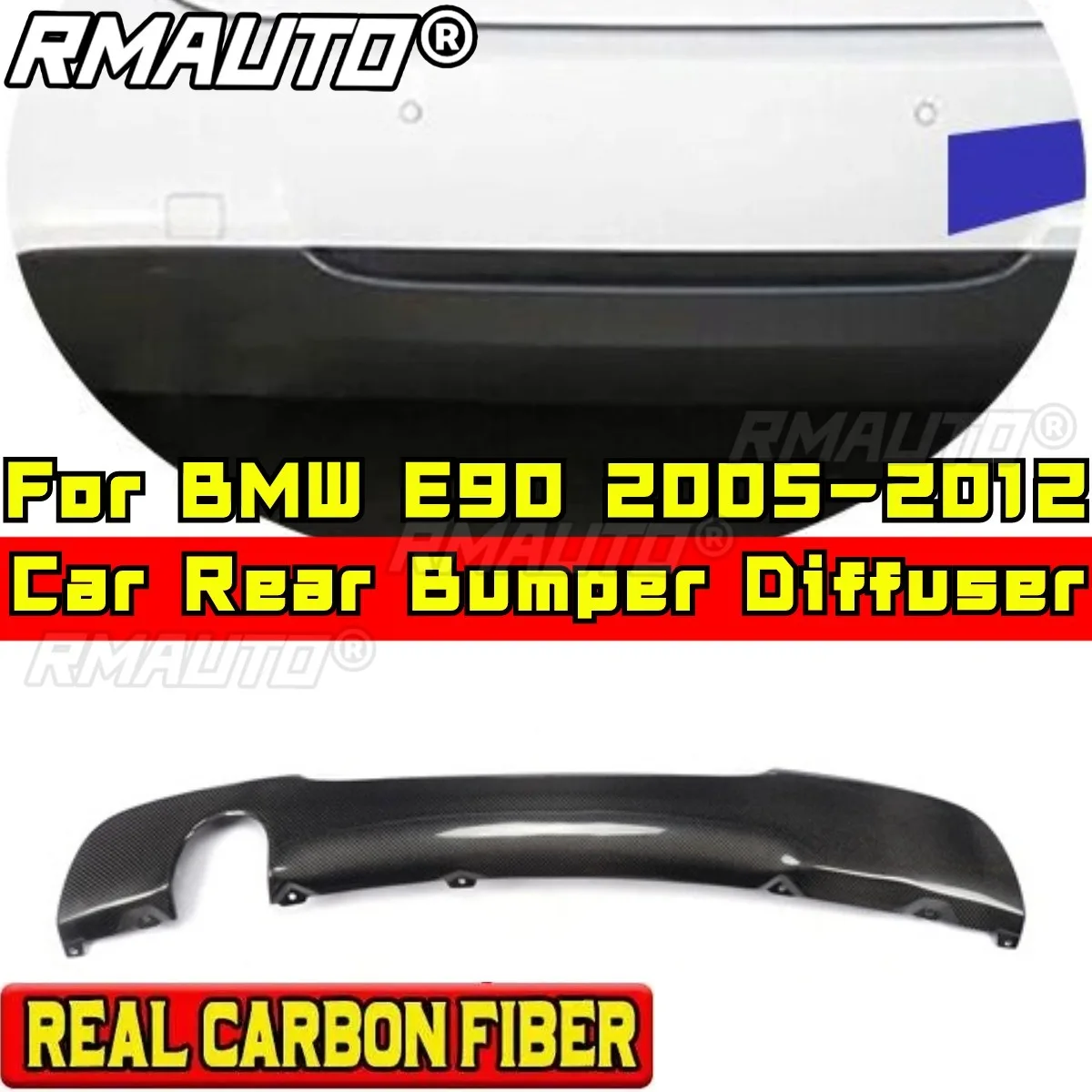 

Для BMW E90 2005-2012 Комплект кузова BMW E90 Автомобильный задний бампер Защита губ из настоящего углеродного волокна с лампой МП стиль сплиттер автомобильные аксессуары