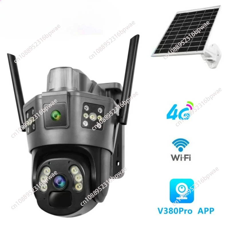 

V380 dual lens TD35 solar wifi surveillance camera head
