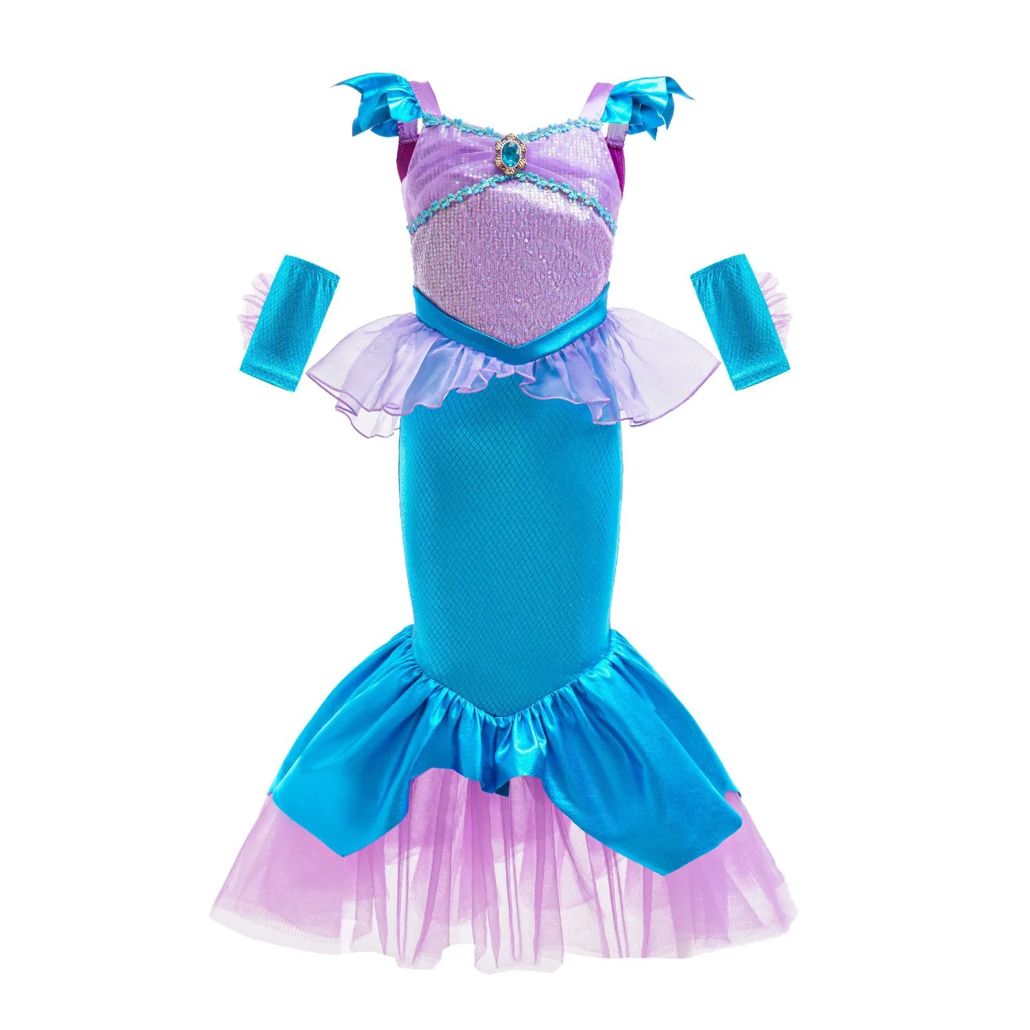 

Little Mermaid Ariel Costumes for Girls Summer Princess Dress Cosplay Carnival Kids Birthday Party Dress Up Halloween Clothing