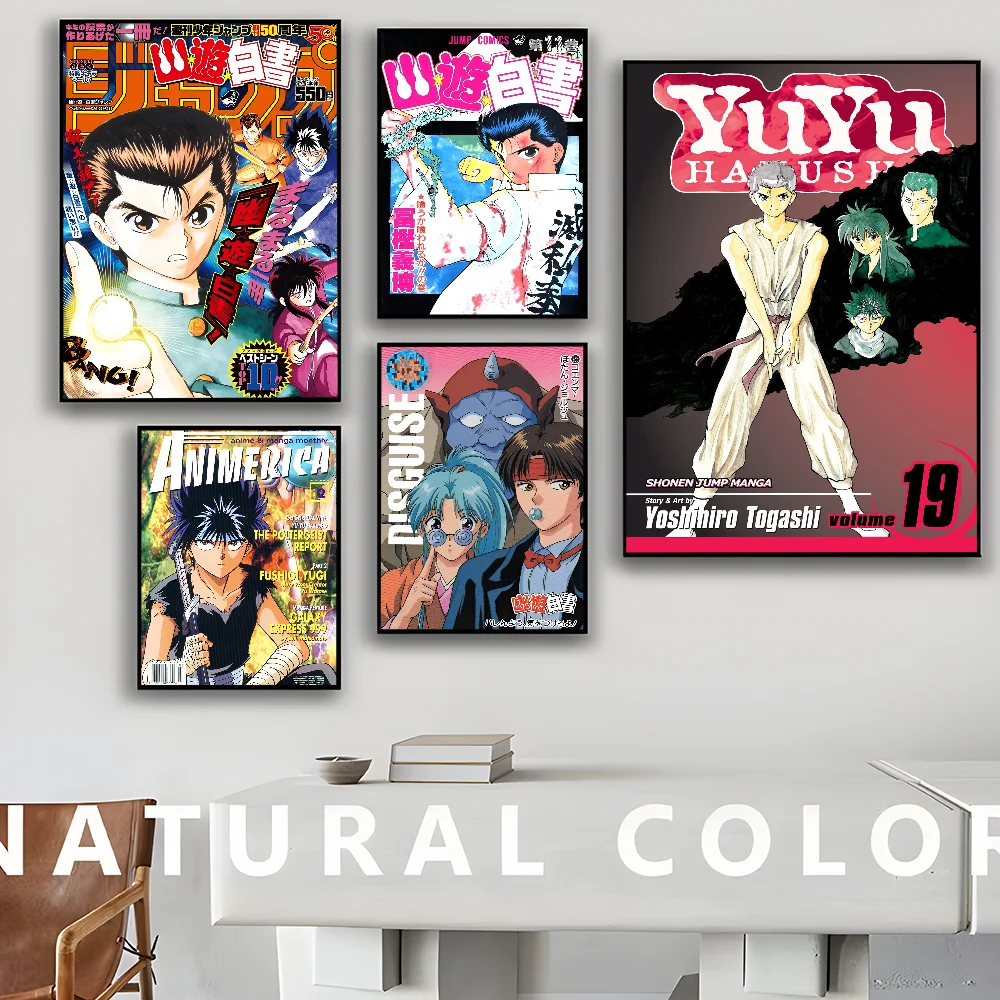 Anime YuYu Hakusho Classic Vintage Posters HD Quality Wall Art Retro Posters for Home Room Wall Decor