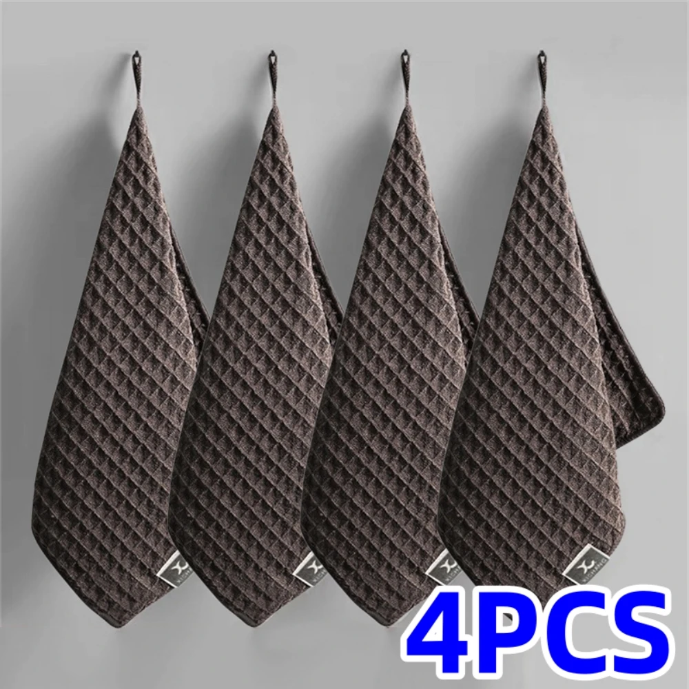 1/4Pcs Coffee Bar Cleaning Towels Super Absorbent Microfiber Cleaning Cloth Towel Home Barista Clean Tool Coffee Accessories