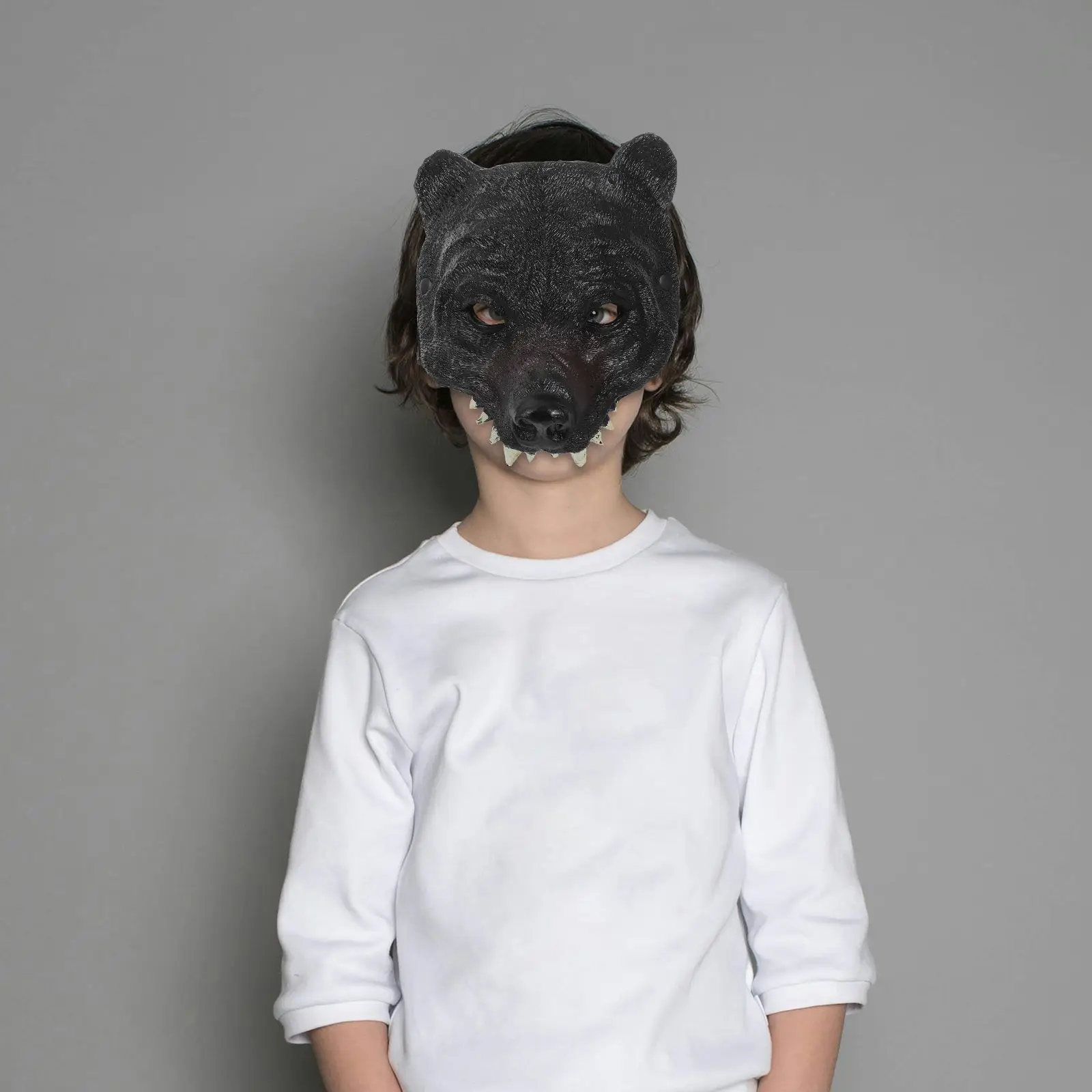 Maschera da orso Maschere per animali Costume cosplay per feste PU Masquerade Halloween Artigianale per adulti Peloso Leggero Confortevole