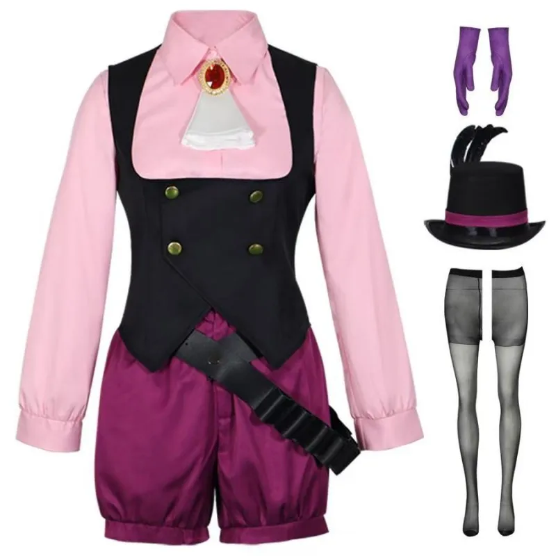 

Games Okumura Haru Cosplay Costume And Hat Mask Halloween Phantom Thief Noir Uniform Set Masquerade Cosplayer Wigs Women Size