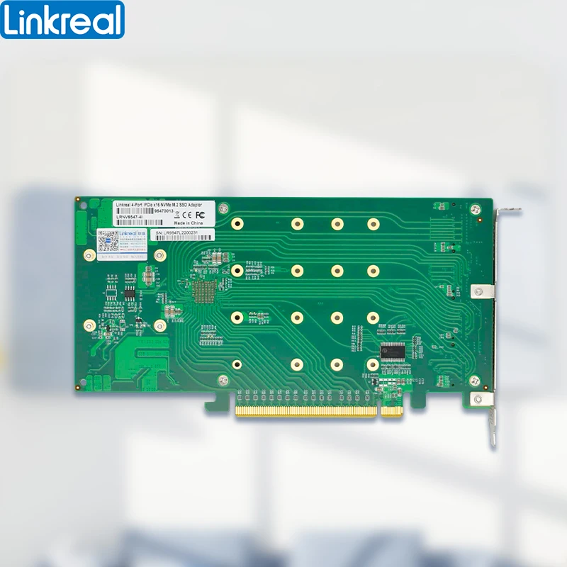 Imagem -05 - Linkreal-adaptador Ssd M.2 Pcie X16 Adaptador com Plx 8747 Pci Express 3.0x16 Portas